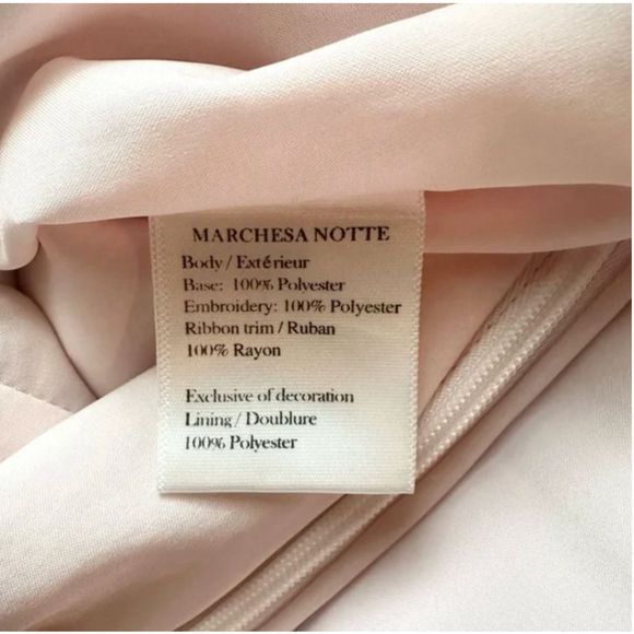 Marchesa Notte Red Pink Lace Embroidered Floral Paneled Sheath Midi Dress - Picture 5 of 9